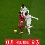 Liverpool sufre goleada en casa ante Nottingham Forest