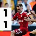 Valencia Sevilla empate y drama en el descuento 1-1